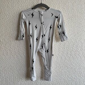 Kids Gray Lightning Bolt Pajamas